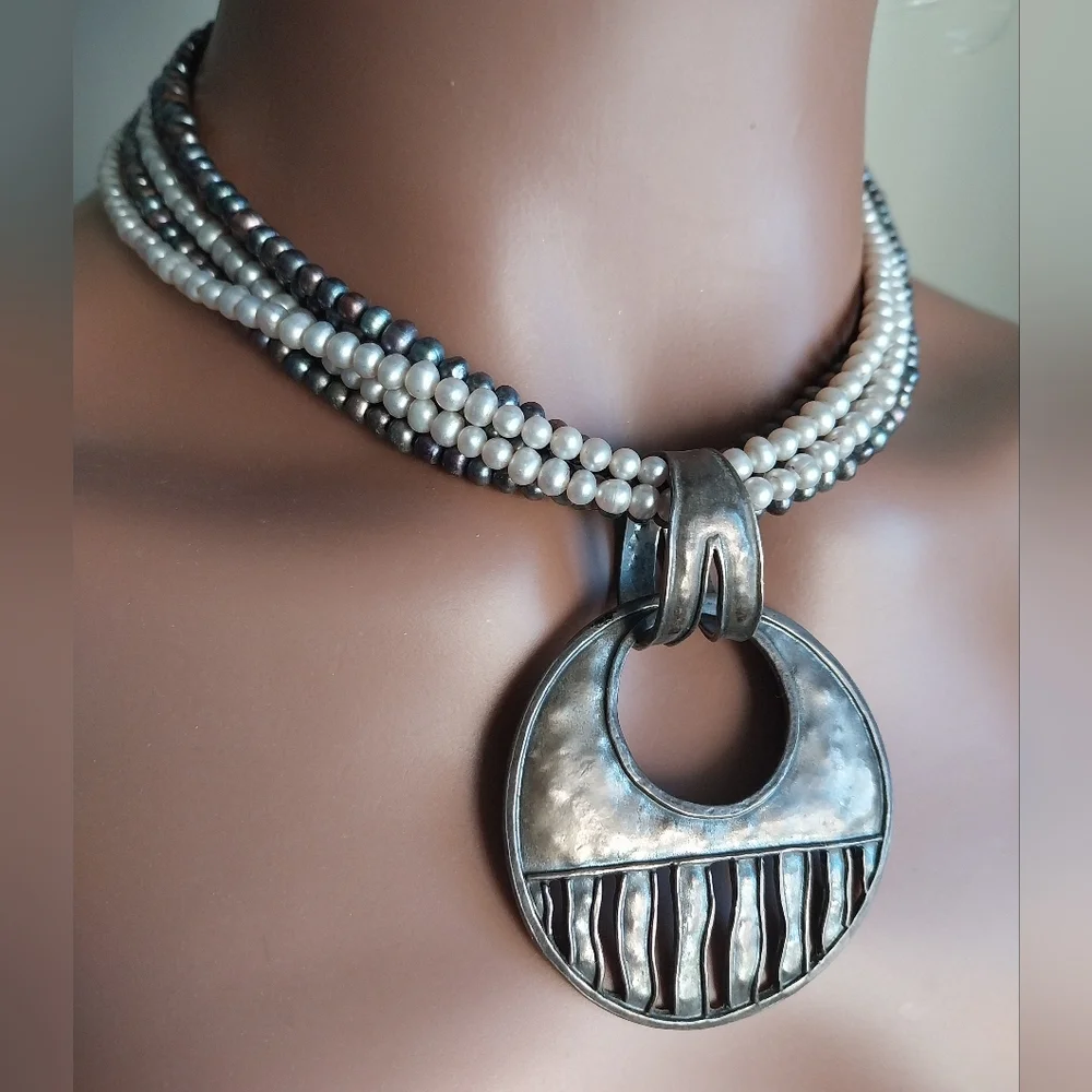 Silpada Sterling Silver Pearl Necklace - Picture 10 of 16